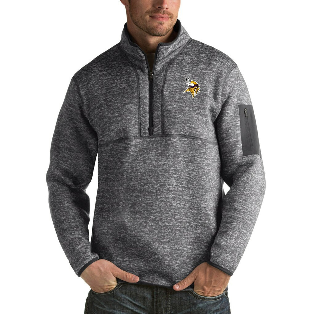 Minnesota Vikings Antigua Fortune Big & Tall Quarter-Zip Pullover Jacket | NFL Online