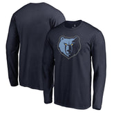 Navy Memphis Grizzlies New Primary Logo Long Sleeve T-Shirt | NBA