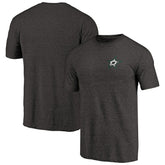 Dallas Stars Primary Logo Left Chest Distressed Tri-Blend T-Shirt - NHL T-shirts