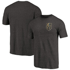 Vegas Golden Knights Primary Logo Left Chest Distressed Tri-Blend T-Shirt - NHL T-shirts