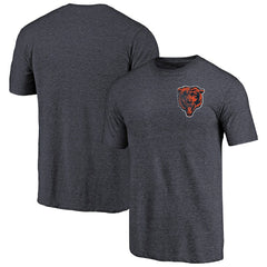 Chicago Bears Primary Logo Left Chest Distressed Tri-Blend T-Shirt | NFL Outlet