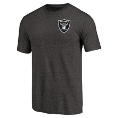 Las Vegas Raiders Primary Logo Left Chest Distressed Tri-Blend T-Shirt | NFL New