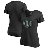 Minnesota Wild Women's Arch Smoke V-Neck T-Shirt - NHL T-shirts