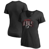 New Jersey Devils Women's Arch Smoke V-Neck T-Shirt - NHL T-shirts