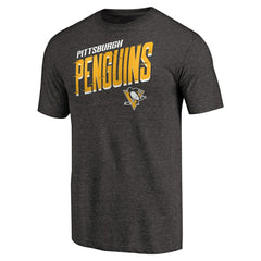 Pittsburgh Penguins Slant Strike Tri-Blend T-Shirt - NHL T-shirts