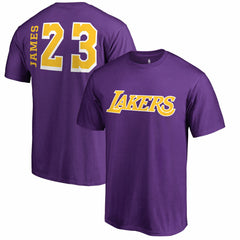 Purple LeBron James Los Angeles Lakers Sidesweep Name & Number T-Shirt | NBA