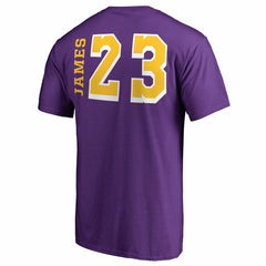 Purple LeBron James Los Angeles Lakers Sidesweep Name & Number T-Shirt | NBA