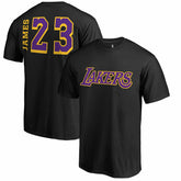 Black LeBron James Los Angeles Lakers Sidesweep Name & Number T-Shirt | NBA