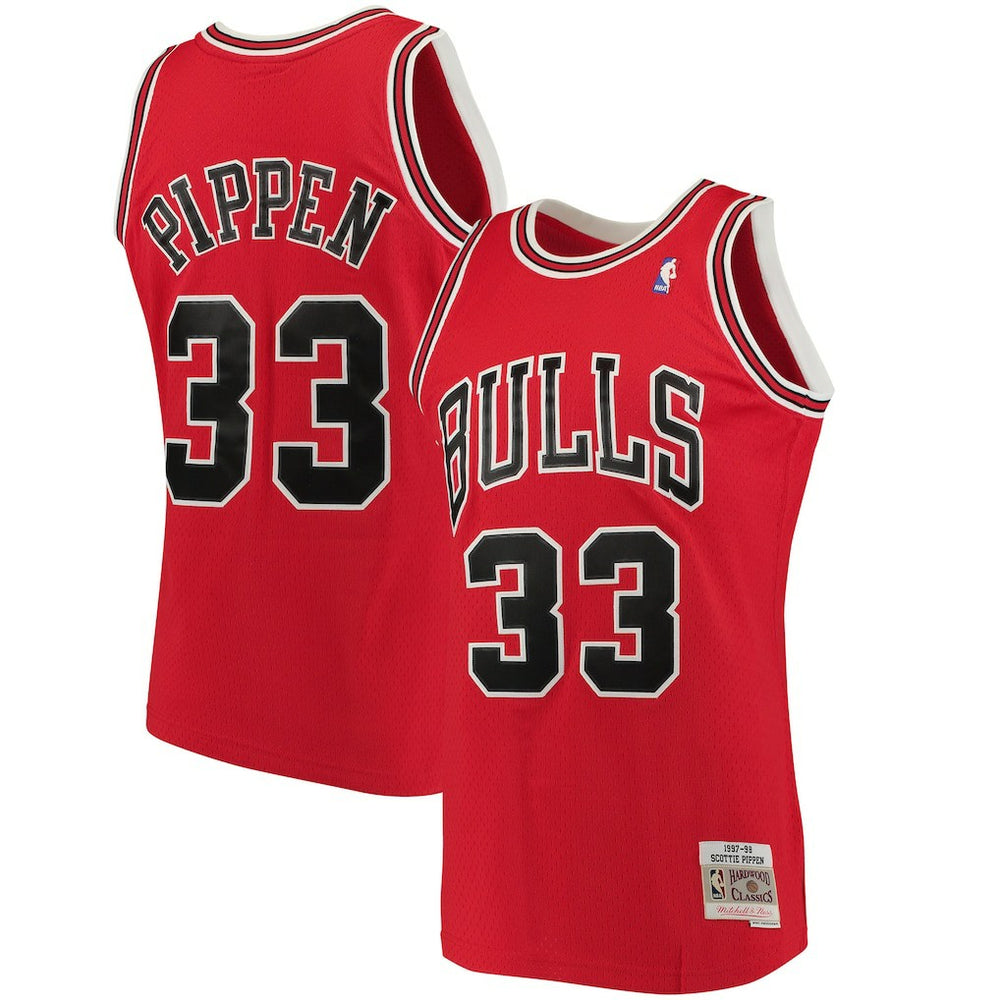 Red Scottie Pippen Chicago Bulls 1997/98 Big & Tall Hardwood Classics Swingman Jersey sale | NBA