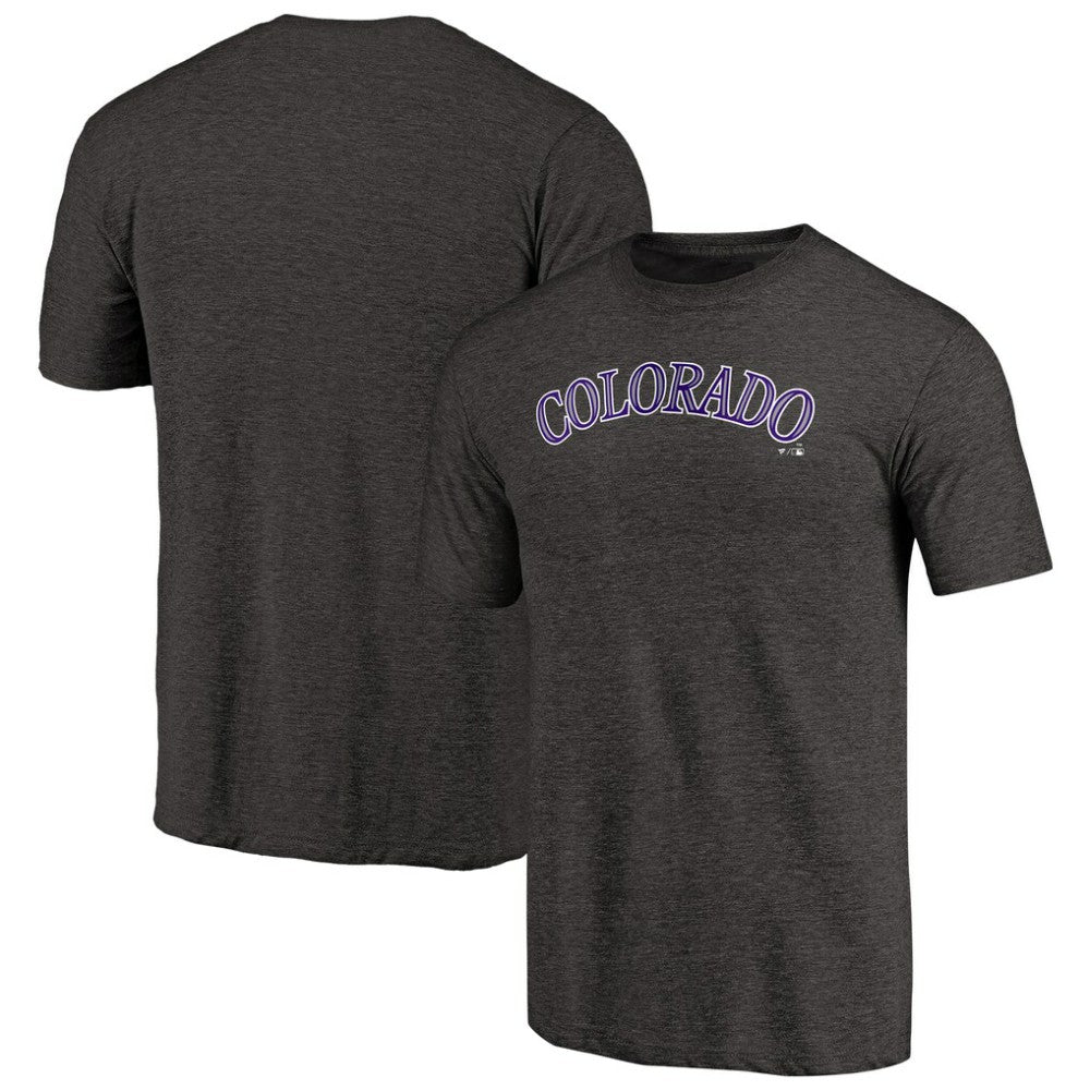 Colorado Rockies Team Wordmark Tri-Blend T-Shirt - MLB T-shirts