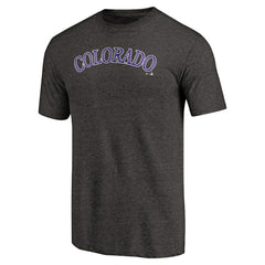 Colorado Rockies Team Wordmark Tri-Blend T-Shirt - MLB T-shirts