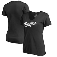 Los Angeles Dodgers Women's Team Wordmark V-Neck T-Shirt - MLB T-shirts