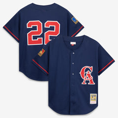 Bo Jackson California Angels Mitchell & Ness Cooperstown Collection Mesh Batting Practice Button-Up Jersey - MLB Jerseys