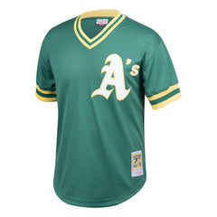 Rickey Henderson Athletics Mitchell & Ness Youth Cooperstown Collection Mesh Batting Practice Jersey - MLB Jerseys