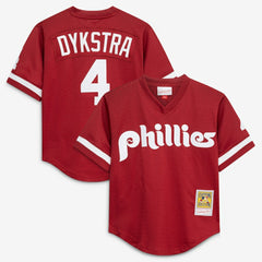 Lenny Dykstra Philadelphia Phillies Mitchell & Ness Youth Cooperstown Collection Mesh Batting Practice Jersey - MLB Jerseys