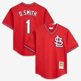 Ozzie Smith St. Louis Cardinals Mitchell & Ness Youth Cooperstown Collection Mesh Batting Practice Jersey - MLB Jerseys