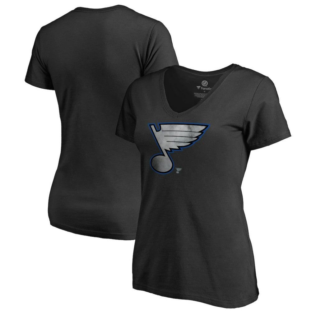 St. Louis Blues Women's Core Smoke V-Neck T-Shirt - NHL T-shirts