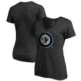 Winnipeg Jets Women's Core Smoke V-Neck T-Shirt - NHL T-shirts