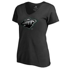 Minnesota Wild Women's Core Smoke V-Neck T-Shirt - NHL T-shirts