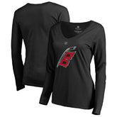 Carolina Hurricanes Women's Team Alternate Long Sleeve V-Neck T-Shirt - NHL T-shirts