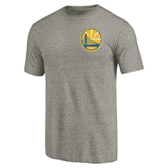 Gray Golden State Warriors Primary Logo Left Chest Distressed Tri-Blend T-Shirt sale | NBA