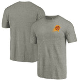 Gray Phoenix Suns Primary Logo Left Chest Distressed Tri-Blend T-Shirt | NBA