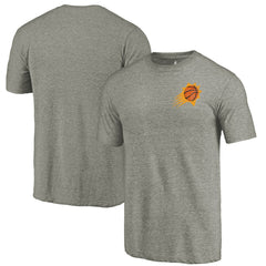 Gray Phoenix Suns Primary Logo Left Chest Distressed Tri-Blend T-Shirt | NBA