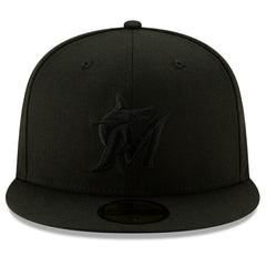 Miami Marlins New Era 2019 Black-on-Black 59FIFTY Fitted Hat - MLB Hats