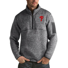 Philadelphia Phillies Antigua Fortune Big & Tall Quarter-Zip Pullover Jacket - MLB Jackets