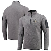 New Orleans Saints Antigua Fortune Quarter-Zip Pullover Jacket | NFL On sale