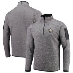New Orleans Saints Antigua Fortune Quarter-Zip Pullover Jacket | NFL On sale