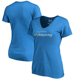 Los Angeles Chargers Women's Multi Color Vintage Logo V-Neck T-Shirt | NFL New