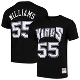 Black Jason Williams Sacramento Kings Hardwood Classics Team Name & Number T-Shirt | NBA