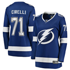 Anthony Cirelli Tampa Bay Lightning Fanatics Women's Home Breakaway Player Jersey - NHL Jerseys