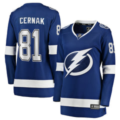 Erik Cernak Tampa Bay Lightning Fanatics Women's Home Breakaway Player Jersey - NHL Jerseys