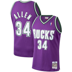 Purple Ray Allen Milwaukee Bucks 2000/01 Hardwood Classics Swingman Jersey | NBA