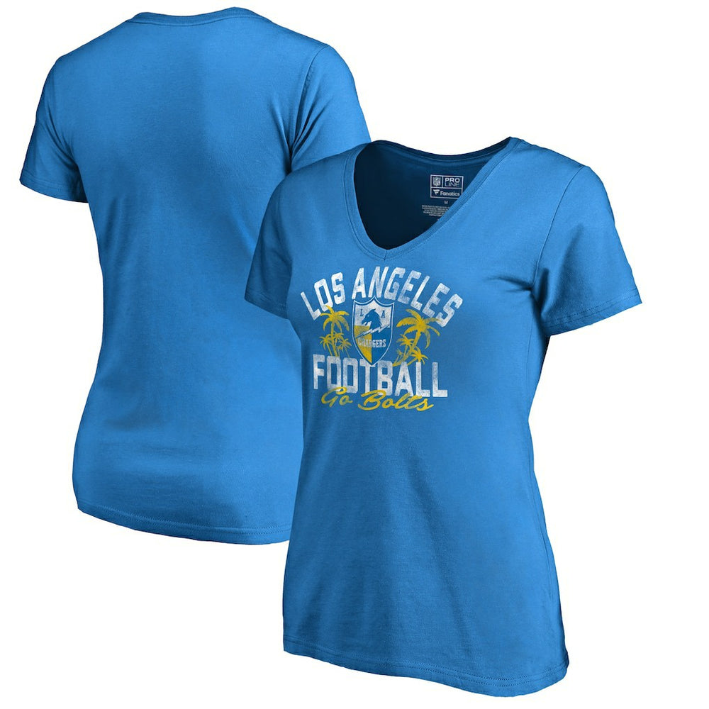 Los Angeles Chargers Women's Hometown Collection LA Football V-Neck T-Shirt | NFL Hot