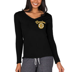Boston Bruins Concepts Sport Women's Marathon Knit Long Sleeve V-Neck Top - NHL