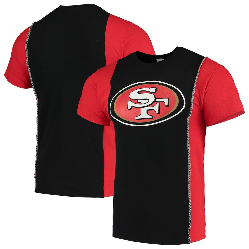San Francisco 49ers Refried Apparel Sustainable Upcycled Split T-Shirt | NFL Sale