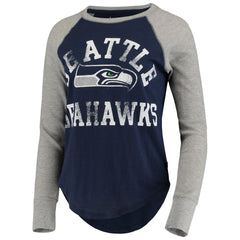 Seattle Seahawks Touch Women's Waffle Raglan Lightweight Long Sleeve T-Shirt | NFL Hot