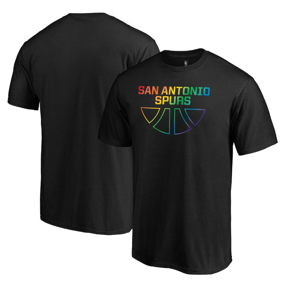 Black San Antonio Spurs Team Pride Wordmark T-Shirt | NBA