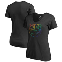Black Cleveland Cavaliers Women's Team Pride Wordmark V-Neck T-Shirt sale | NBA