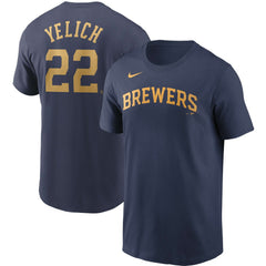Christian Yelich Milwaukee Brewers Nike Name & Number T-Shirt - MLB T-shirts