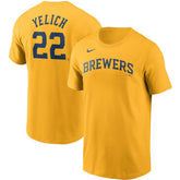 Christian Yelich Milwaukee Brewers Nike Name & Number T-Shirt - MLB T-shirts