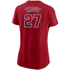 Mike Trout Los Angeles Angels Nike Women's Name & Number T-Shirt - MLB T-shirts