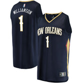 Icon Edition Zion Williamson New Orleans Pelicans Replica Fast Break Jersey Navy | NBA