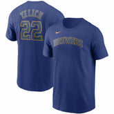 Christian Yelich Milwaukee Brewers Nike Name & Number T-Shirt - MLB T-shirts