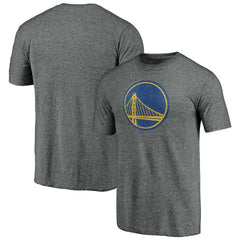Gray Golden State Warriors Distressed Primary Logo Tri-Blend T-Shirt sale | NBA