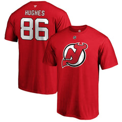 Jack Hughes New Jersey Devils Fanatics Authentic Stack Player Name & Number T-Shirt - NHL T-shirts
