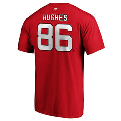 Jack Hughes New Jersey Devils Fanatics Authentic Stack Player Name & Number T-Shirt - NHL T-shirts